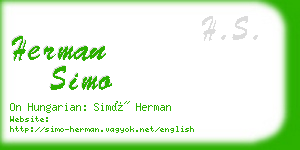herman simo business card